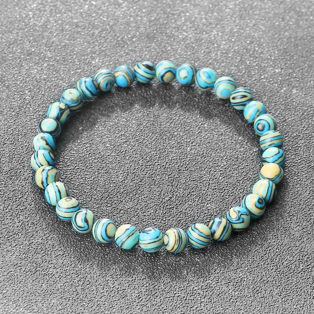 Zoey - Blauer Malachit Naturstein Armbänder