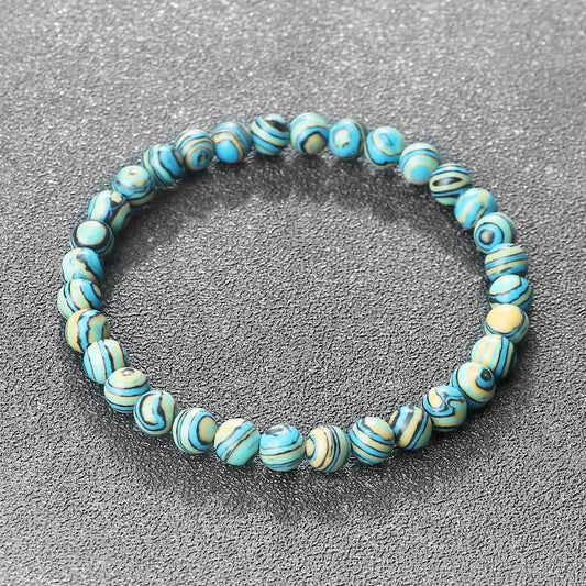 Zoey - Blauer Malachit Naturstein Armbänder