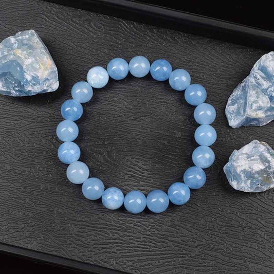 Hannah -  Natürliche Aquamarin-Quarz-Perlen Armbänder